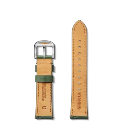 20mm Green Leather Watch Strap