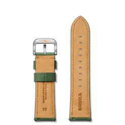 24mm Green Leather Watch Strap