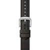 24mm Grizzly Black Leather Watch Strap