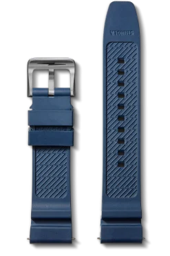 22mm Midnight Blue Expandable Dive Rubber Watch Strap