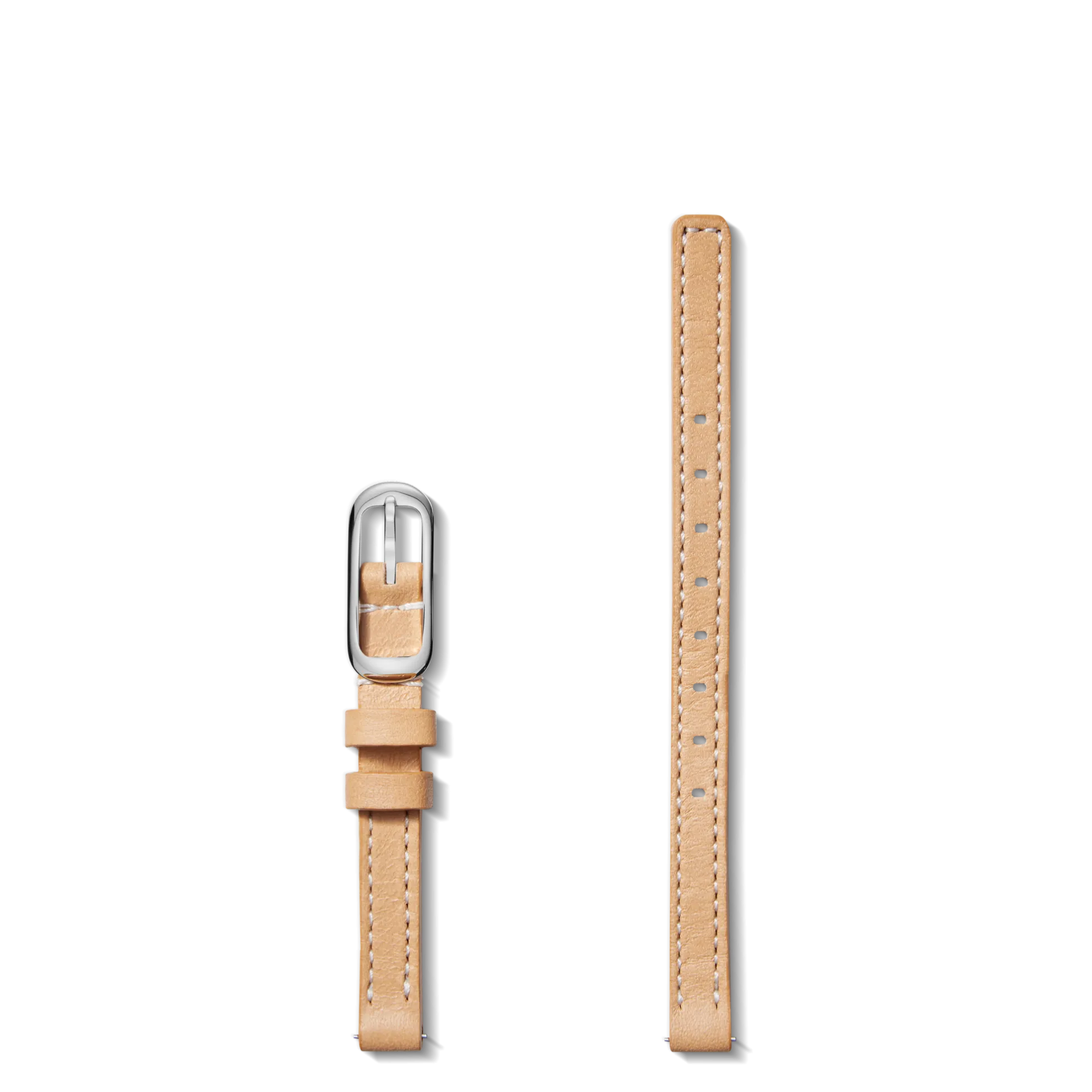 8mm Natural Leather Watch Strap