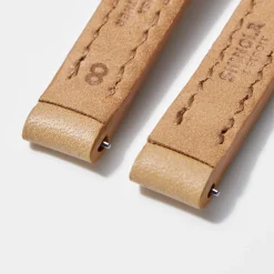 8mm Natural Leather Watch Strap