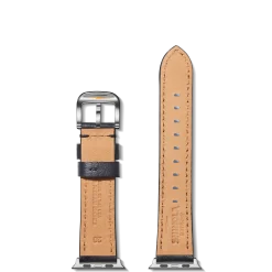 20mm Navy Leather Apple Watch Strap