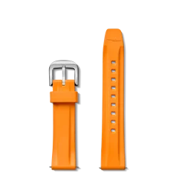 20mm Orange Rubber Watch Strap