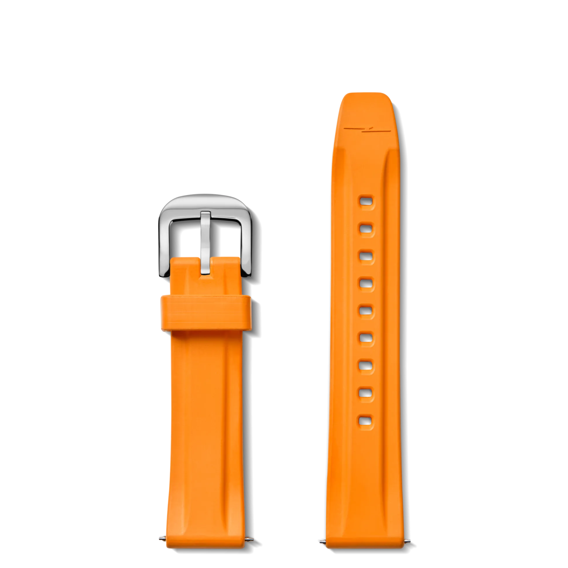 20mm Orange Rubber Watch Strap