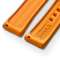 20mm Orange Rubber Watch Strap