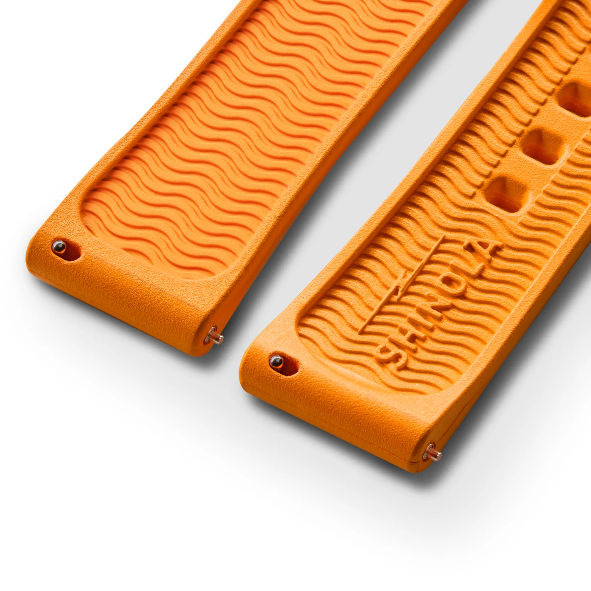 20mm Orange Rubber Watch Strap