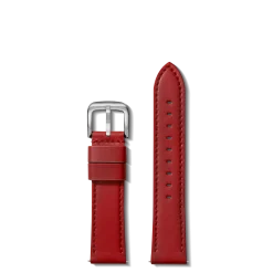 20mm Pop Red Leather Watch Strap