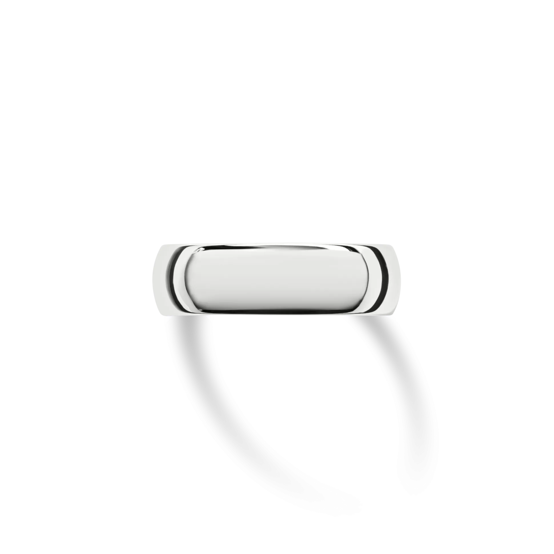 6mm Round White Gold Band