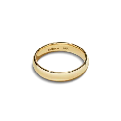 4mm Round Yellow Gold Band