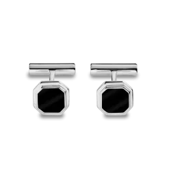 Octagonal Onyx Inlay Cufflinks