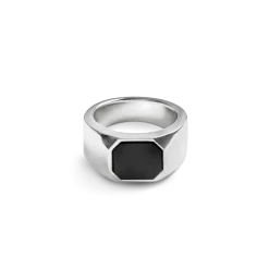 Octagonal Onyx Signet Ring