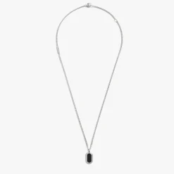 Onyx Tag Necklace