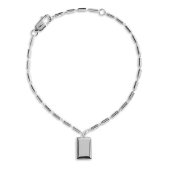 Petite Rectangular Tag Chain Bracelet