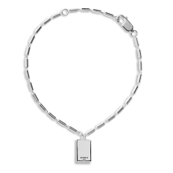 Petite Rectangular Tag Chain Bracelet