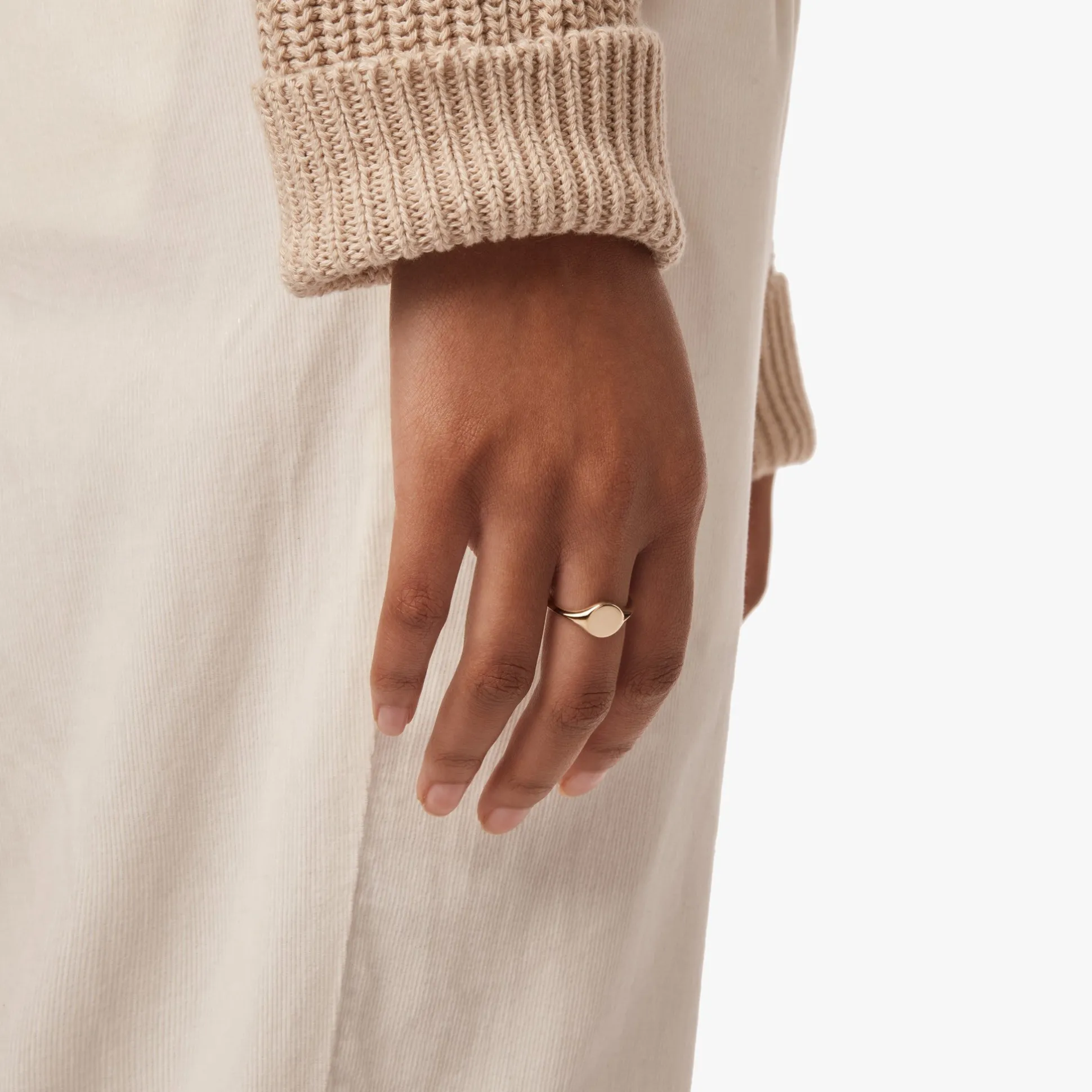 Petite Round Signet Ring