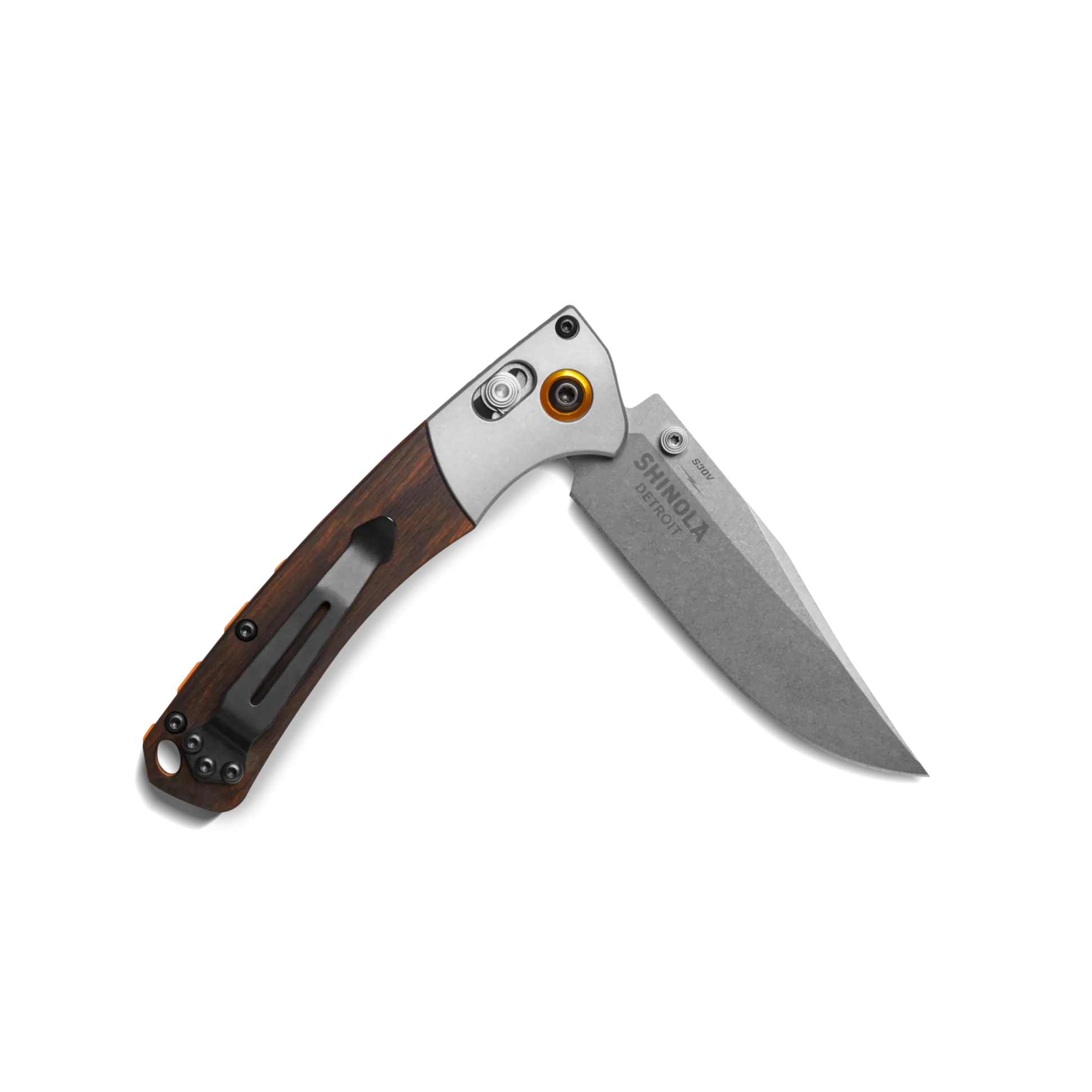 Shinola + Benchmade Mini Crooked River Pocket Knife