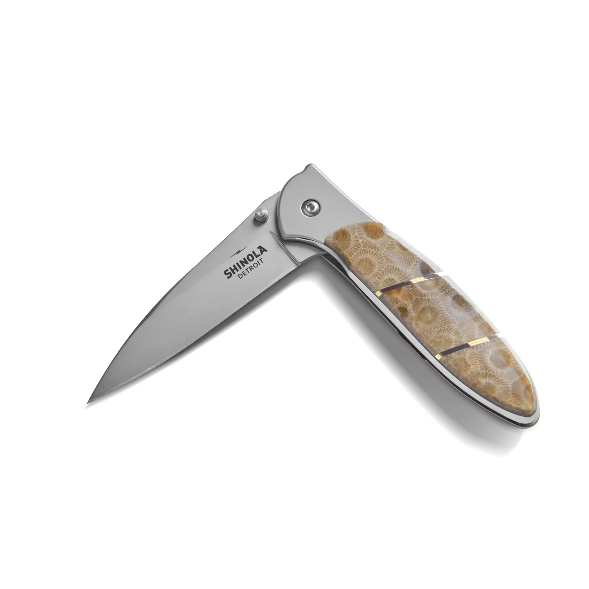 Shinola + Kershaw Petoskey Stone Pocket Knife