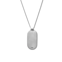 Tag Curb Chain Necklace