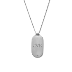 Tag Curb Chain Necklace