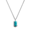 Turquoise Inlay Tag Necklace